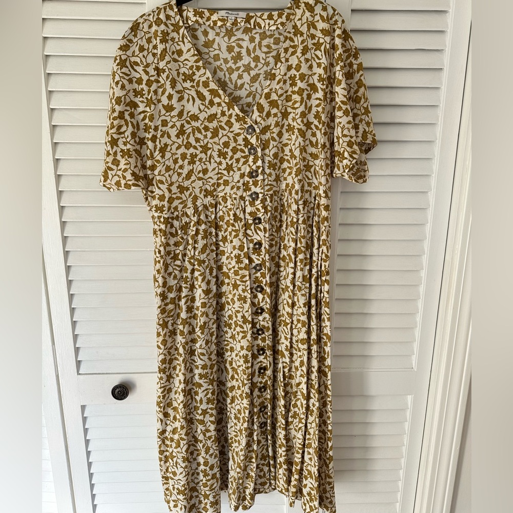 Madewell short sleeve button through dress